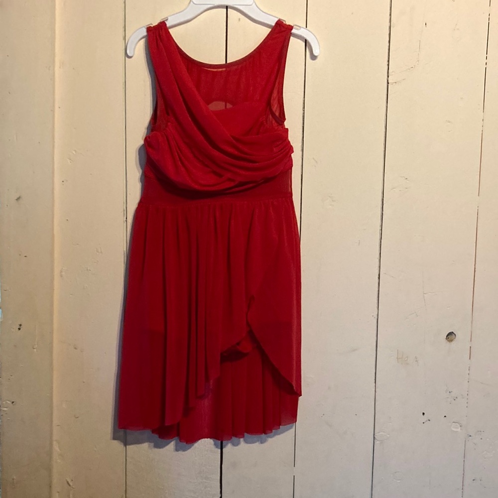 Balera girls size large Red dance costume with attached undershorts